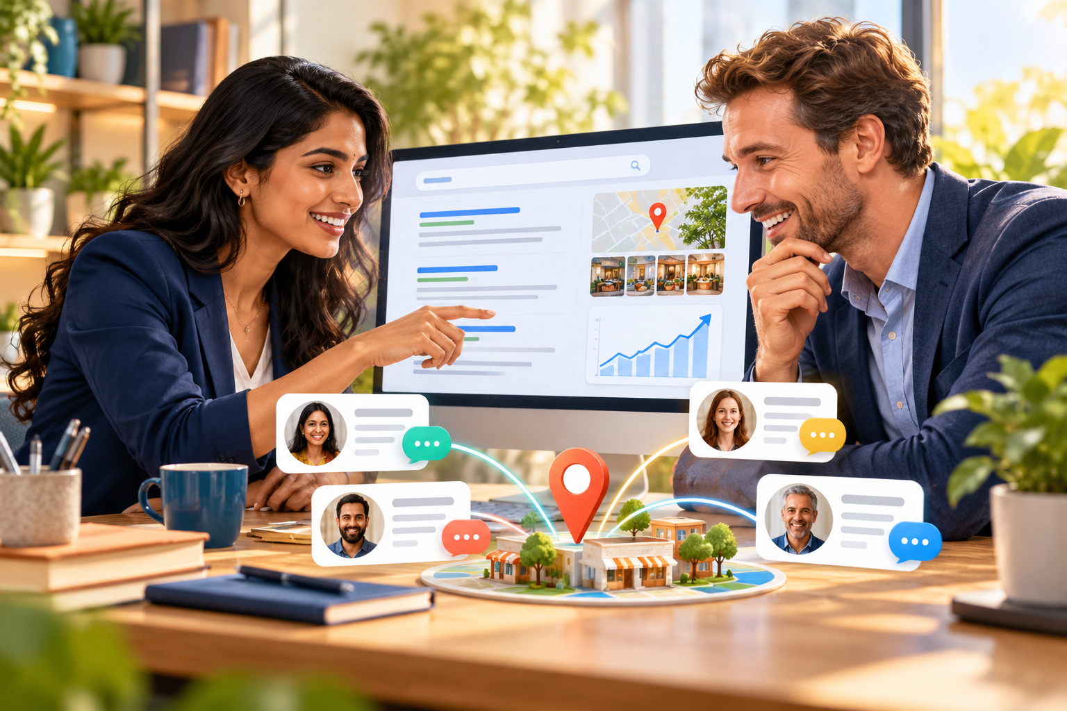 SEO consultant and business owner exploring search visibility and customer enquiries.